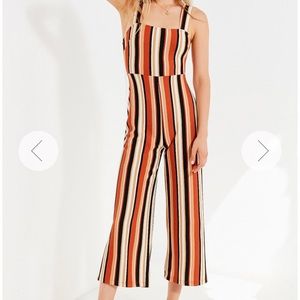 NEVER WORN 70’s inspired striped jumpsuit